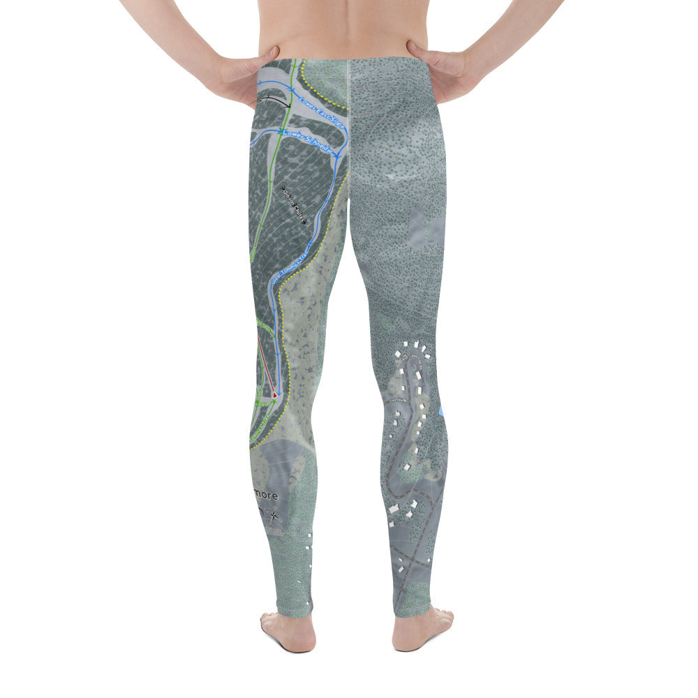 Cranmore Mountain, New Hampshire Ski Trail Map Men's Base Layer Bottom - Powderaddicts