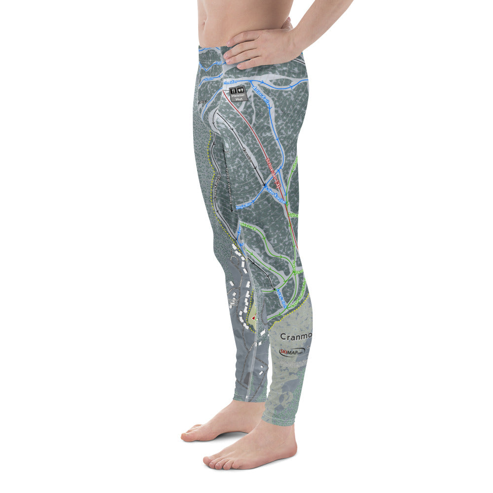 Cranmore Mountain, New Hampshire Ski Trail Map Men's Base Layer Bottom - Powderaddicts