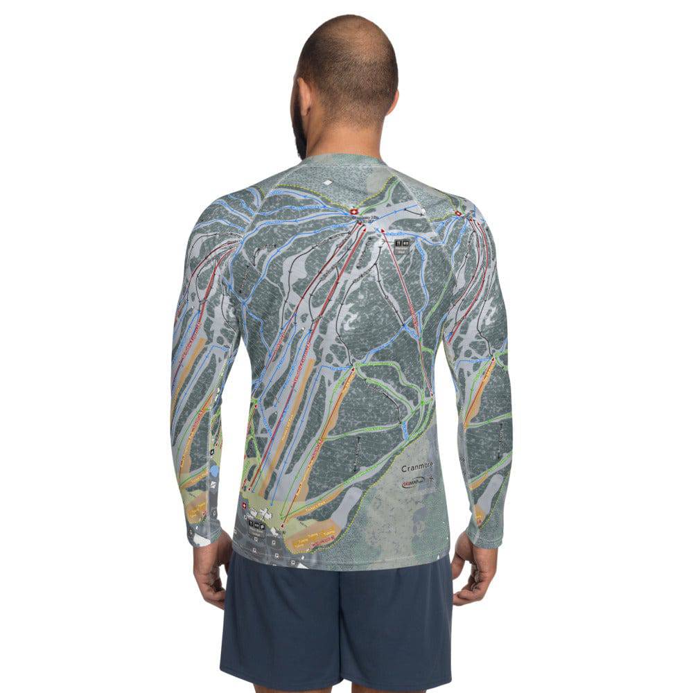 Cranmore Mountain, New Hampshire Ski Trail Map Men's Base Layer Top - Powderaddicts