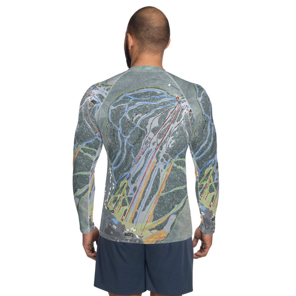 Cranmore Mountain, New Hampshire Ski Trail Map Men's Base Layer Top - Powderaddicts