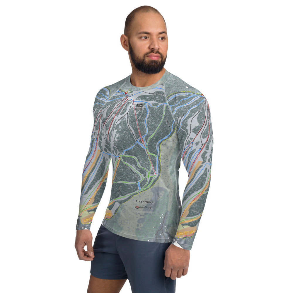 Cranmore Mountain, New Hampshire Ski Trail Map Men's Base Layer Top - Powderaddicts
