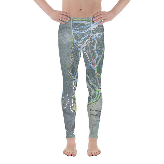 Cranmore, New Hampshire Ski Trail Map Men's Base Layer Bottom - Powderaddicts