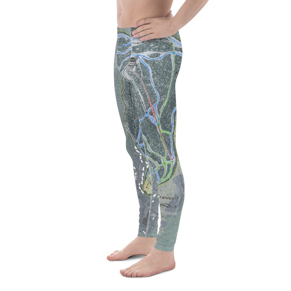 Cranmore, New Hampshire Ski Trail Map Men's Base Layer Bottom - Powderaddicts
