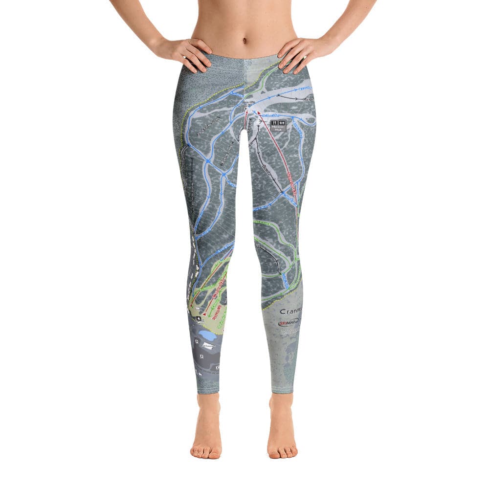 Cranmore, New Hampshire Ski Trail Map Women's Base Layer Bottom - Powderaddicts