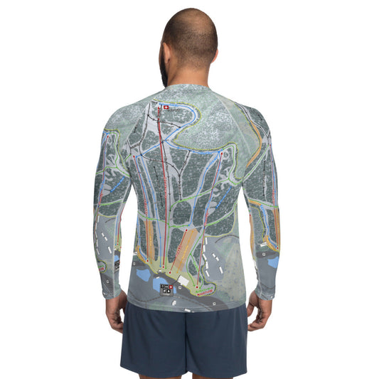 Crotched Mountain, New Hampshire Ski Trail Map Men's Base Layer Top - Powderaddicts
