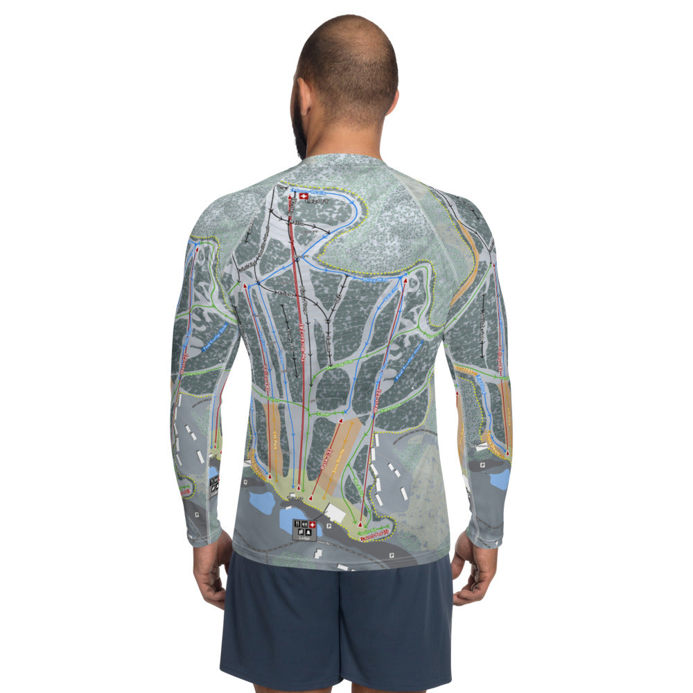 Crotched Mountain, New Hampshire Ski Trail Map Men's Base Layer Top - Powderaddicts