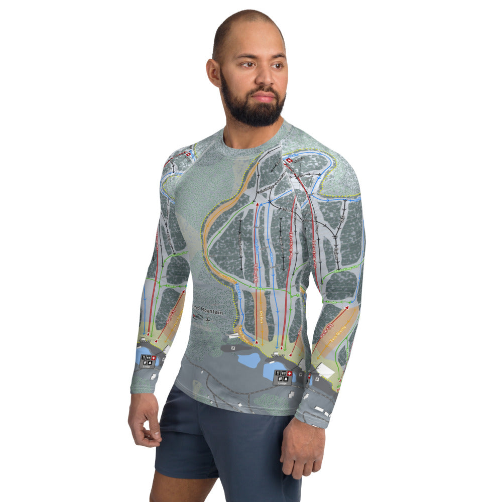 Crotched Mountain, New Hampshire Ski Trail Map Men's Base Layer Top - Powderaddicts
