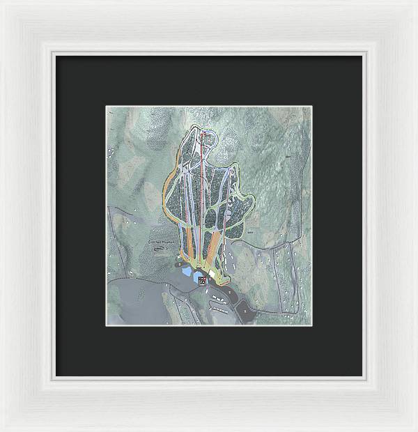 Crotched Mountain Ski Trail Map  - Framed Print - Powderaddicts