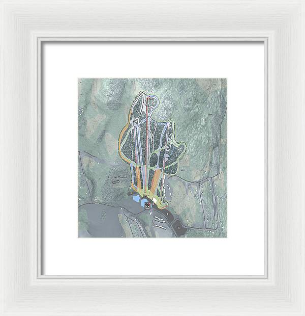 Crotched Mountain Ski Trail Map  - Framed Print - Powderaddicts