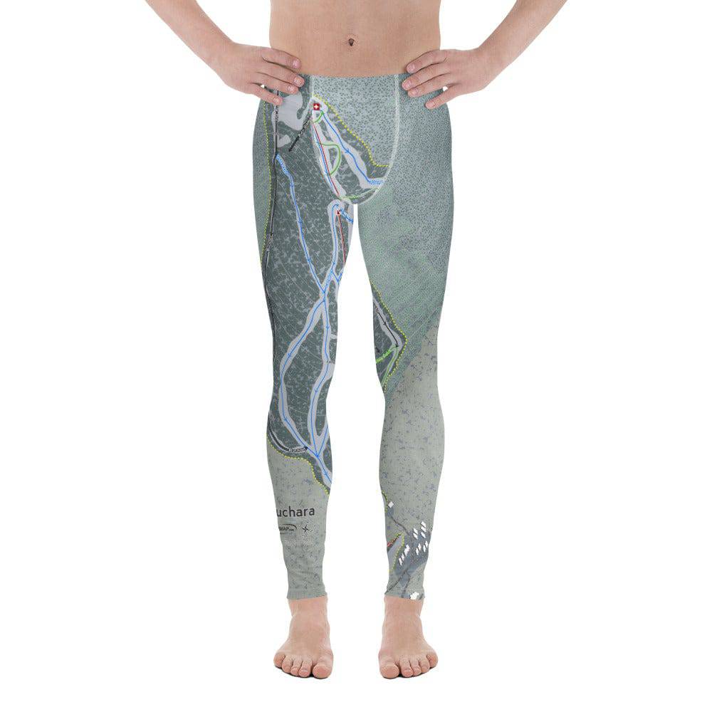 Cuchara, Colorado Ski Trail Map Men's Base Layer Bottom - Powderaddicts