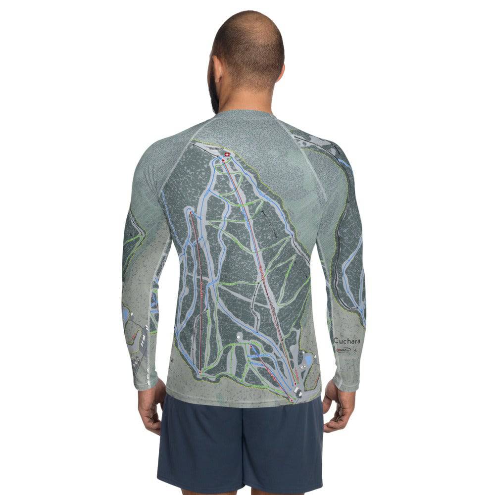 Cuchara, Colorado Ski Trail Map Men's Base Layer Top - Powderaddicts