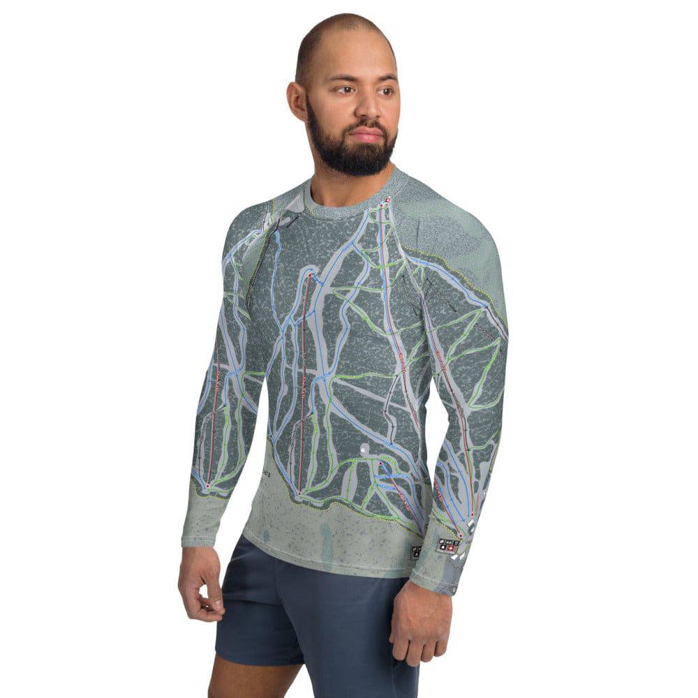 Cuchara, Colorado Ski Trail Map Men's Base Layer Top - Powderaddicts