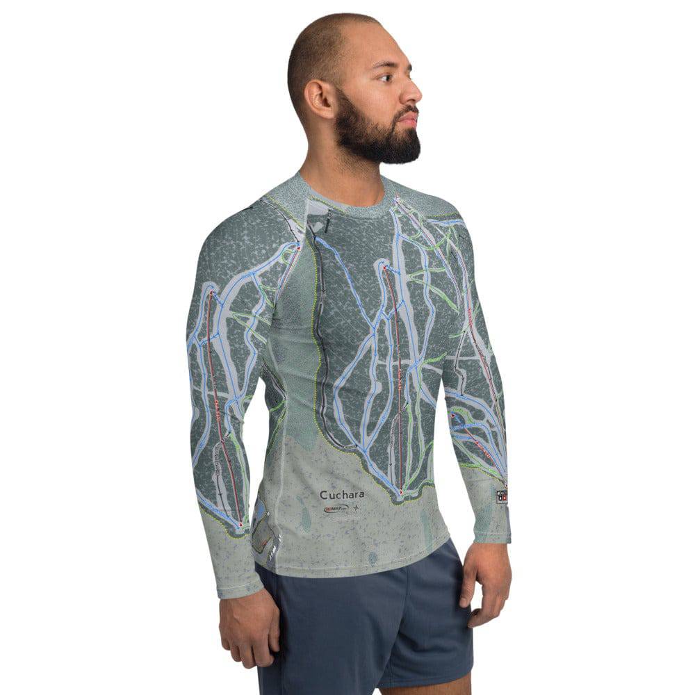Cuchara, Colorado Ski Trail Map Men's Base Layer Top - Powderaddicts