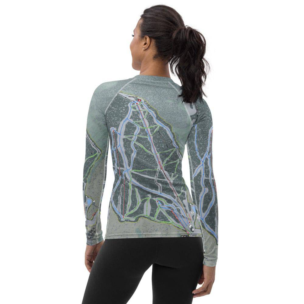 Cuchara, Colorado Ski Trail Map Women&#39;s Base Layer Top - Powderaddicts
