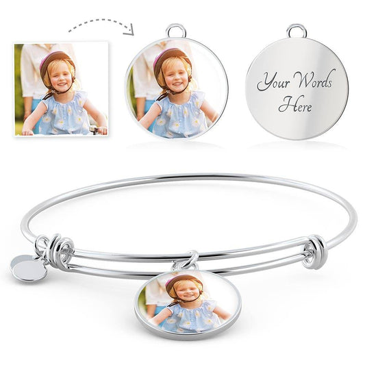 Custom Circular Photo Bangle - Powderaddicts