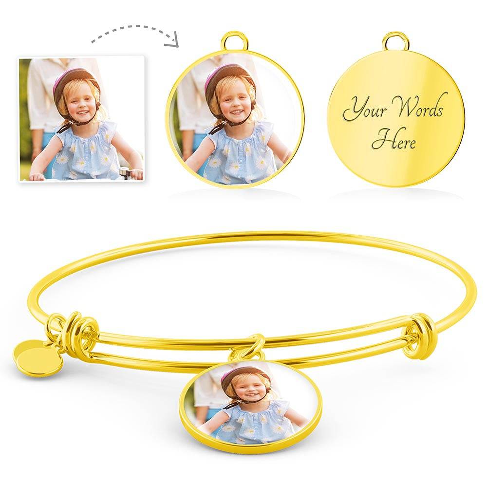 Custom Circular Photo Bangle - Powderaddicts