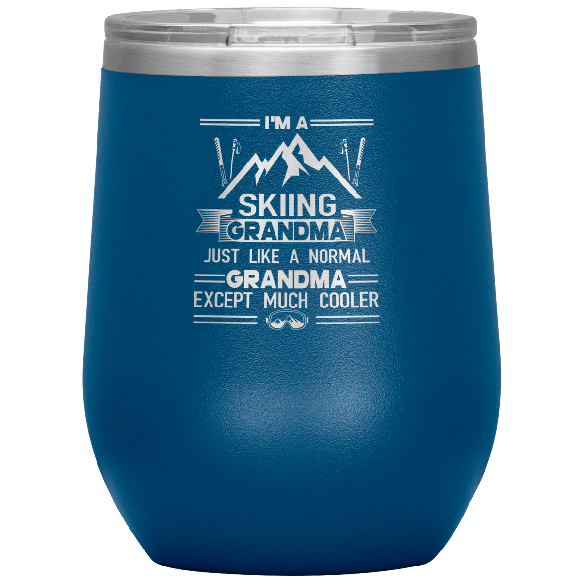 I'm A Skiing Grandma Wine 12oz Tumbler - Powderaddicts