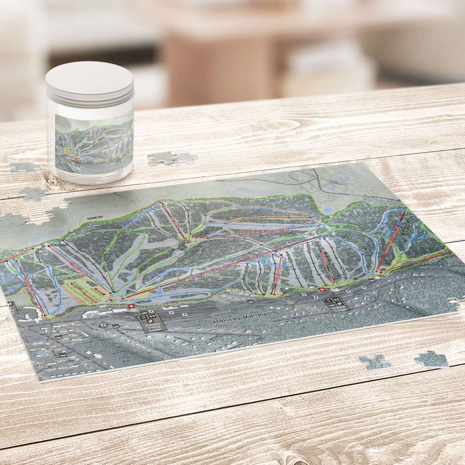 Holiday Valley New York Ski Trail Map Puzzles - Powderaddicts