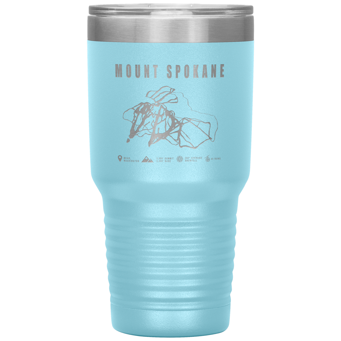 Stevens Pass, Washington Ski Trail Map 30oz Tumbler - Powderaddicts