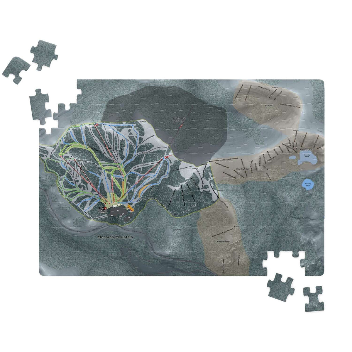 Monarch Mountain, Colorado Ski Trail Map Puzzles - Powderaddicts