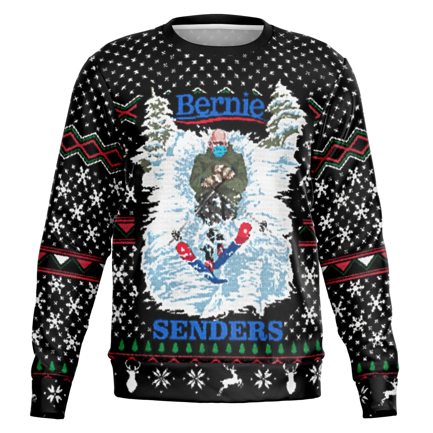 Bernie Senders Ugly Christmas Sweater - Stitch Print