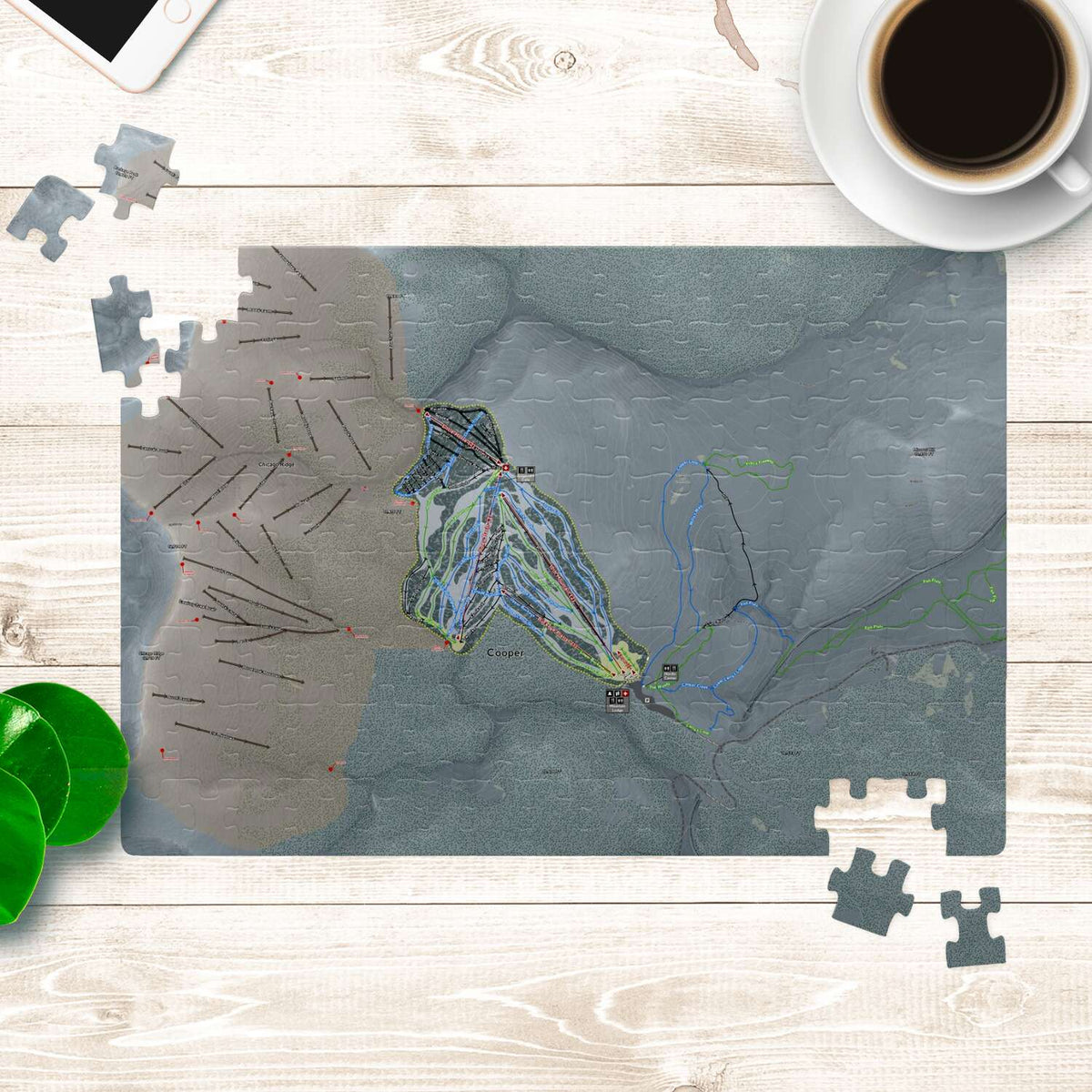 SkiCooper, Colorado Ski Trail Map Puzzles - Powderaddicts