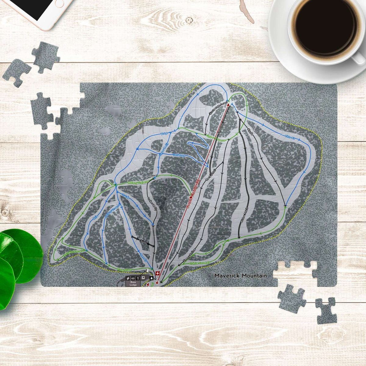 Maverick Montana Ski Trail Map Puzzle - Powderaddicts