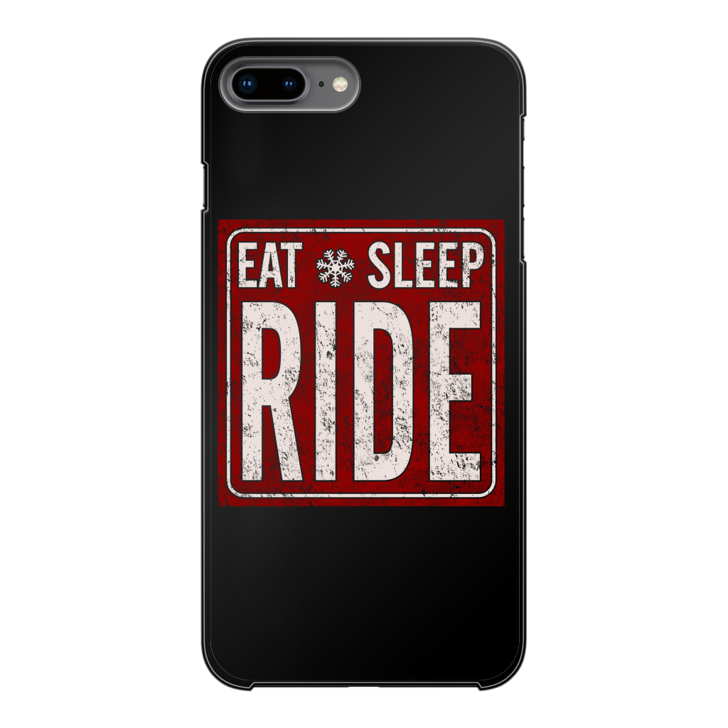 Eat Sleep Snowboard Back Printed Black Hard Phone Case - Powderaddicts