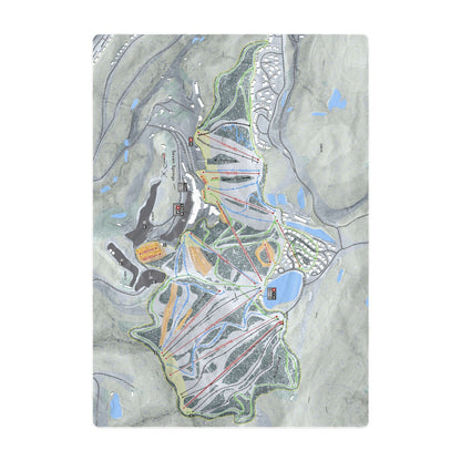 Seven Springs, Pennsylvania Ski Resort Map Printed Beach Towel - Powderaddicts