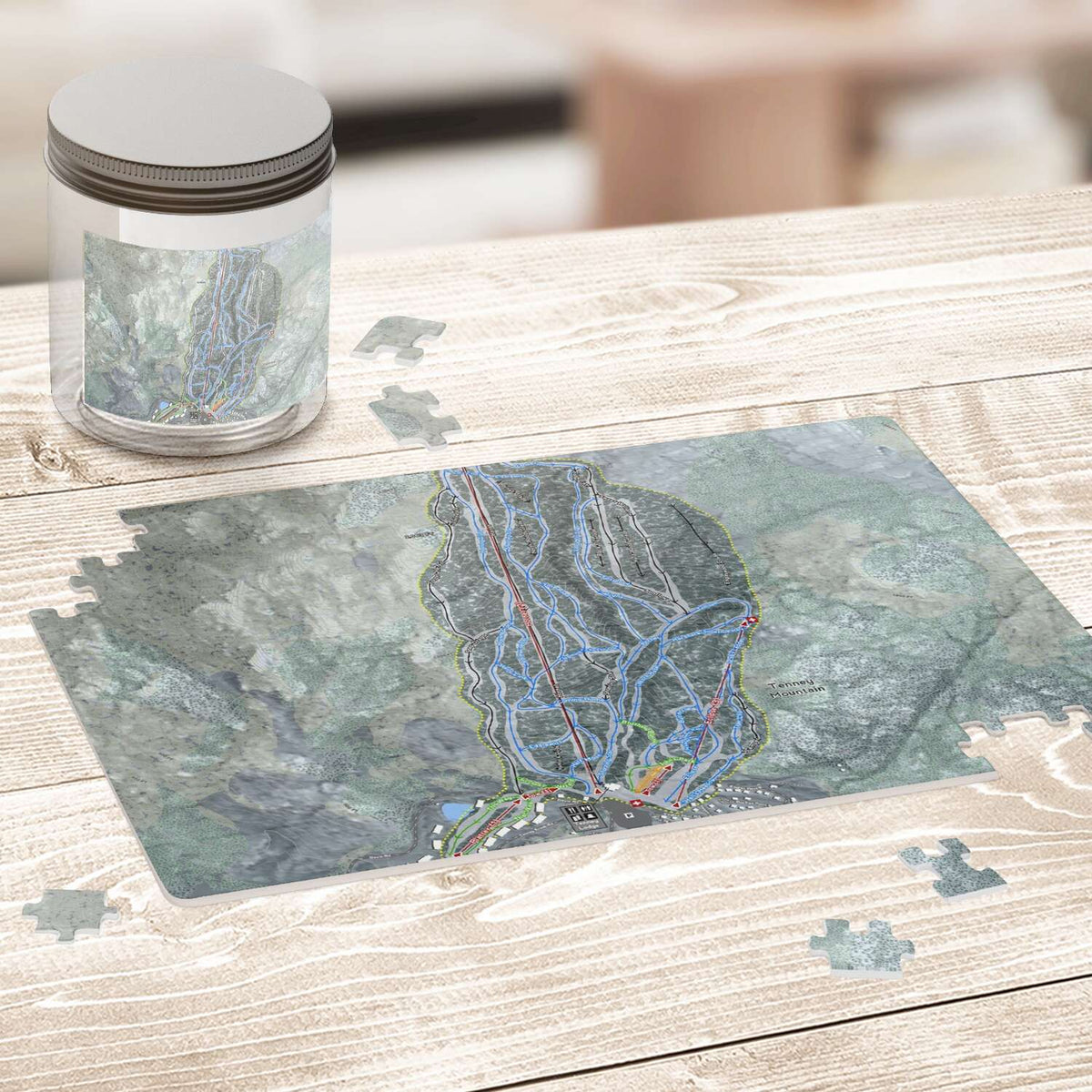 Tenney Mountain New Hampshire Ski Trail Map Puzzles - Powderaddicts