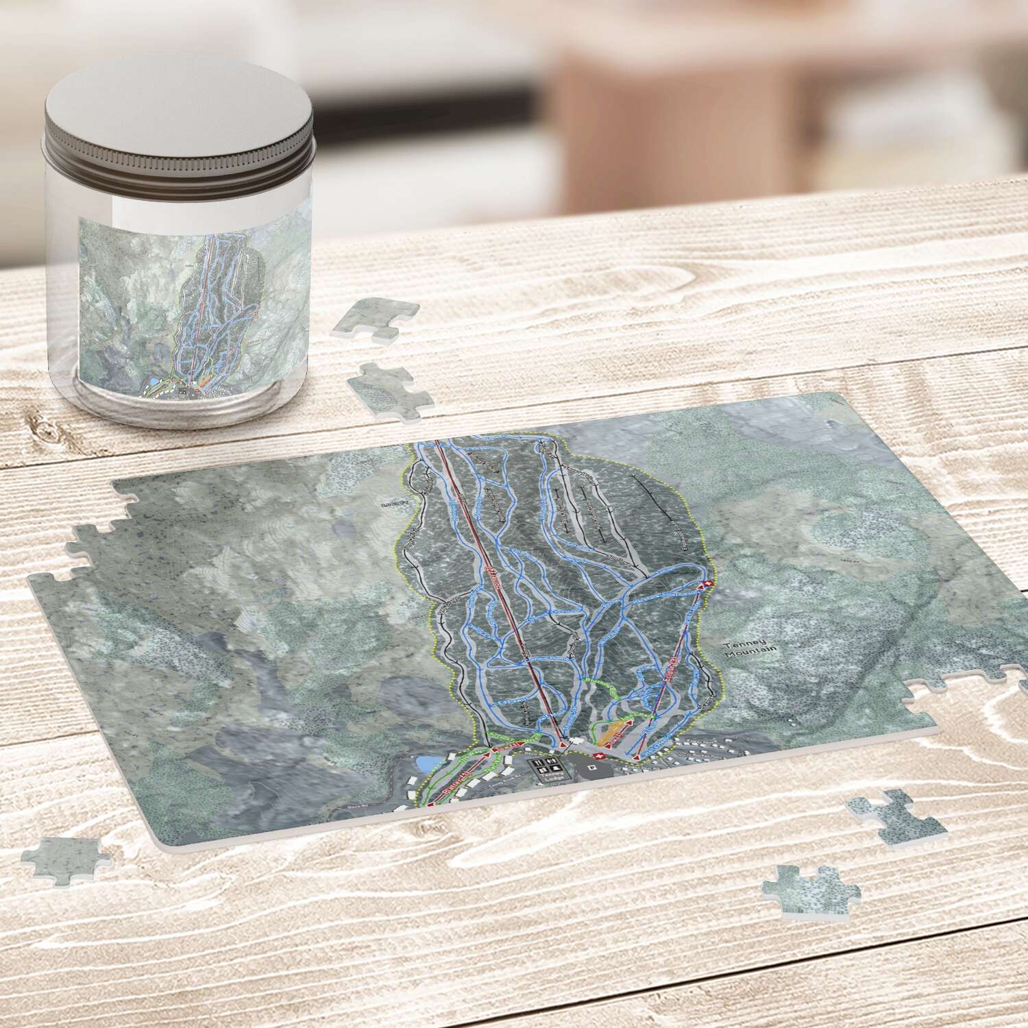 Tenney Mountain New Hampshire Ski Trail Map Puzzles - Powderaddicts