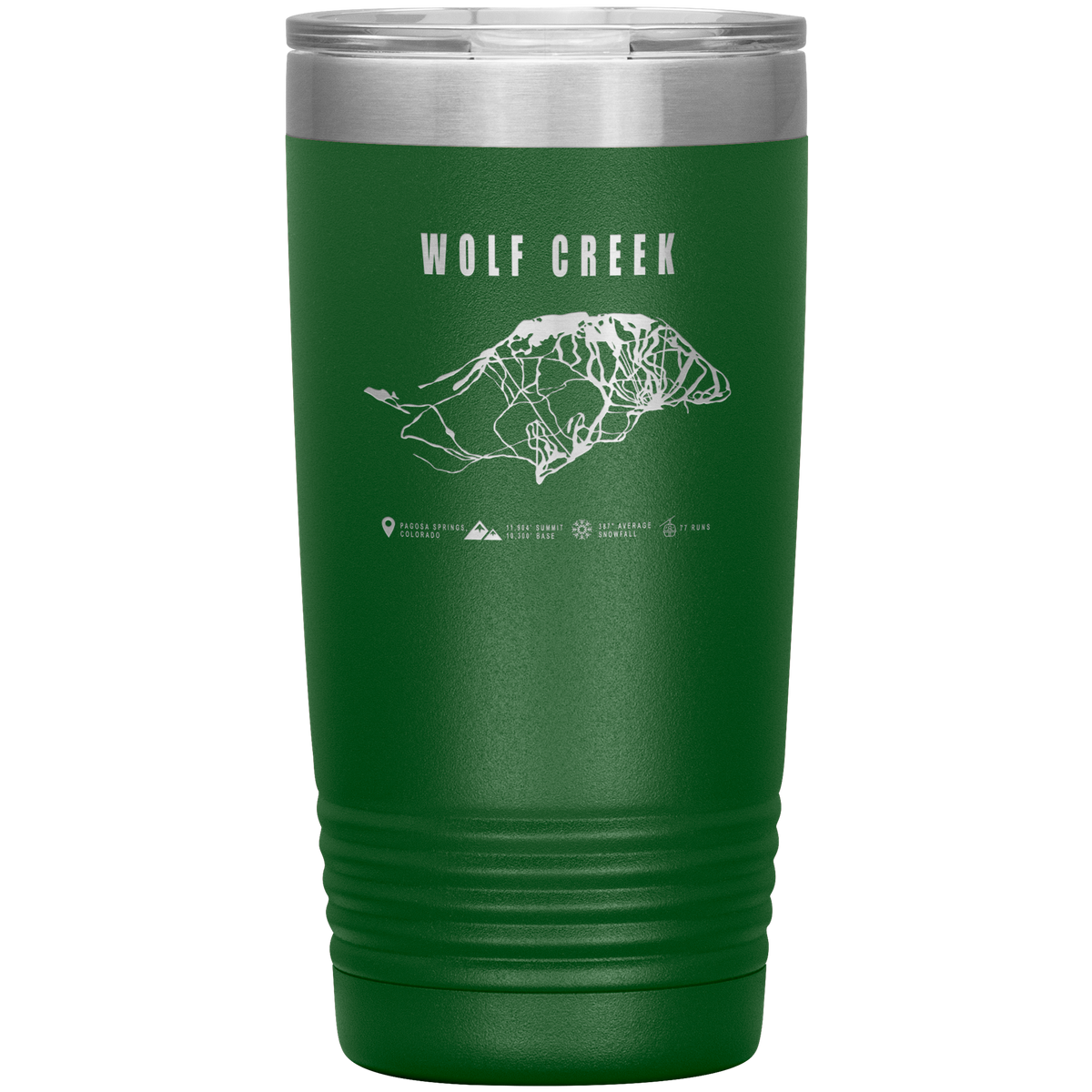Wolf Creek Colorado Ski Trail Map 20oz Tumbler - Powderaddicts