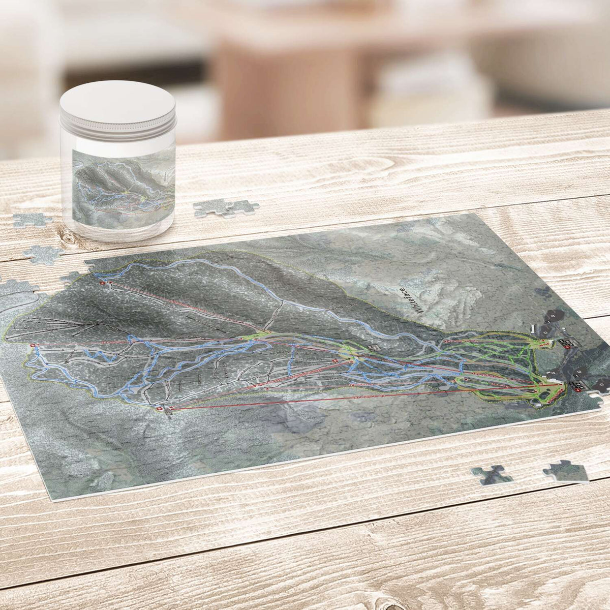 Whiteface, New York Ski Trail Map Puzzles - Powderaddicts