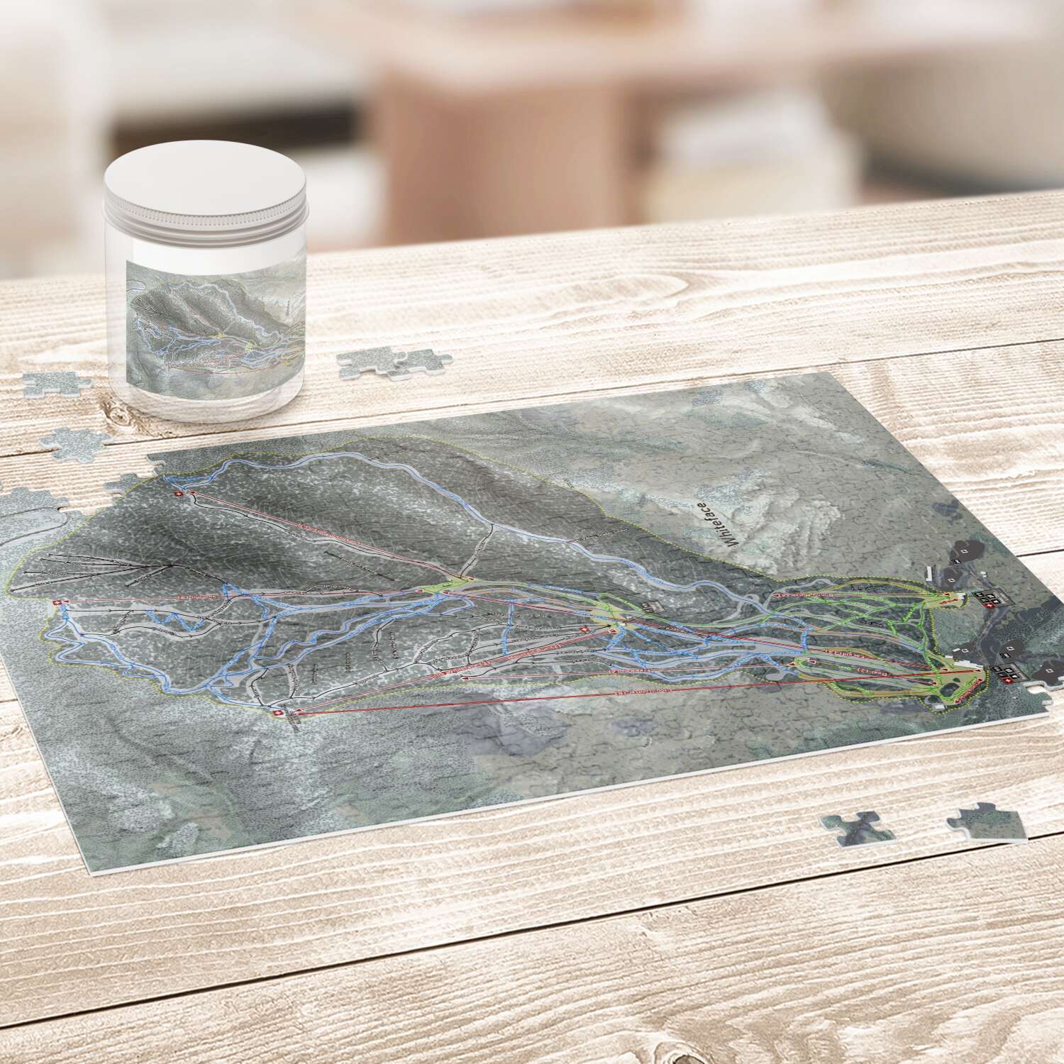 Whiteface, New York Ski Trail Map Puzzles - Powderaddicts