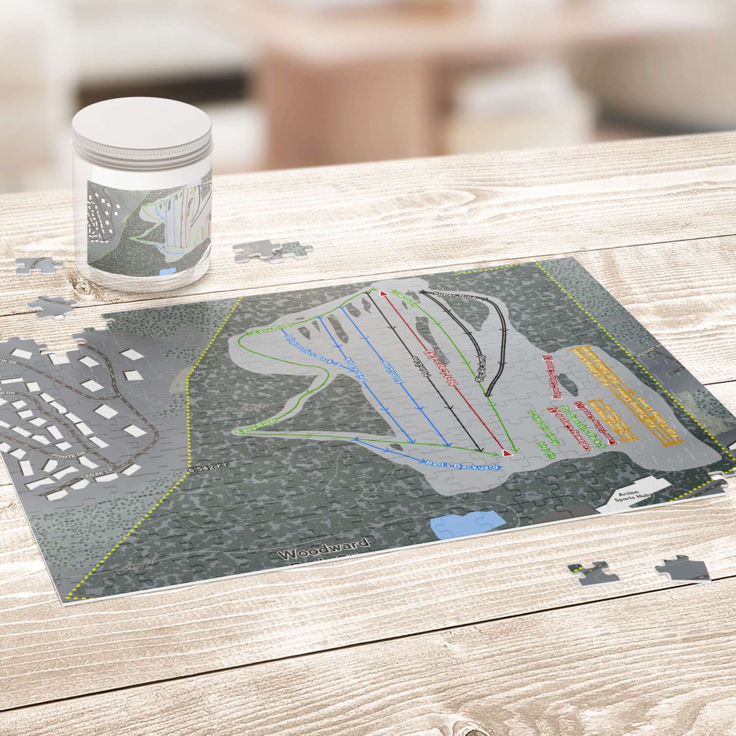 Woodward, Utah Ski Trail Map puzzle - Powderaddicts