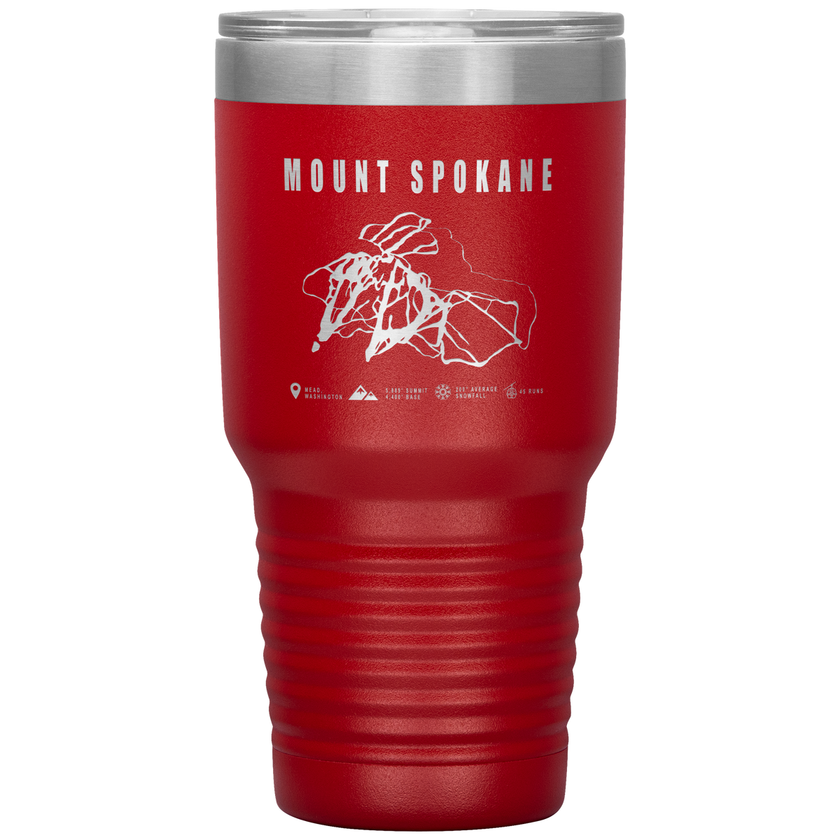 Stevens Pass, Washington Ski Trail Map 30oz Tumbler - Powderaddicts