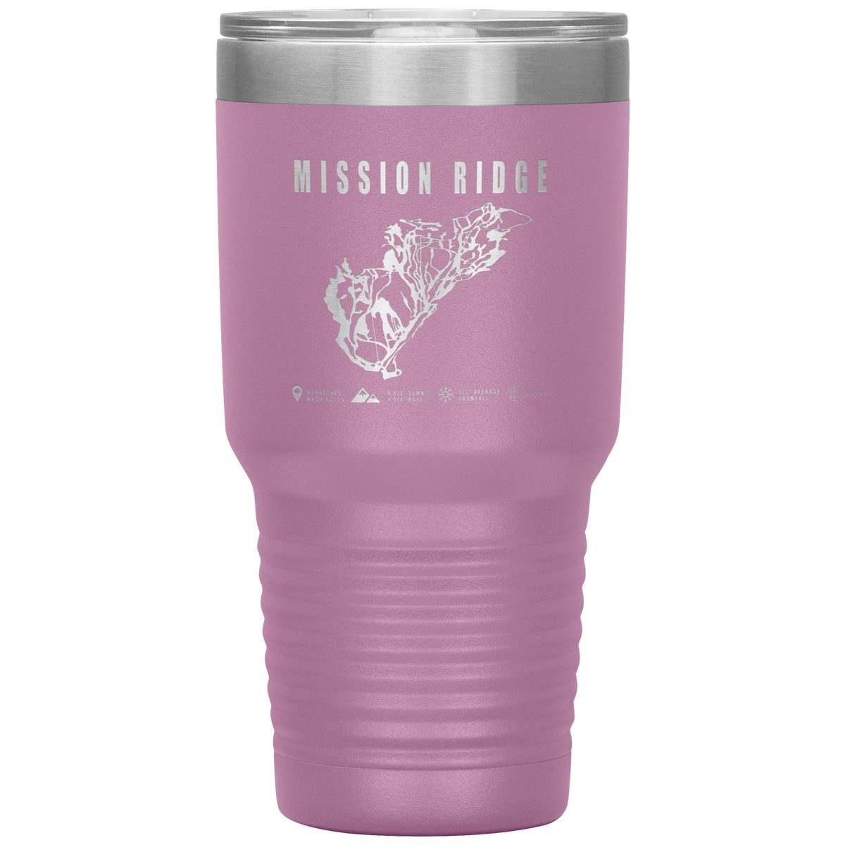 Mission Ridge, Washington Ski Trail Map 30oz Tumbler - Powderaddicts