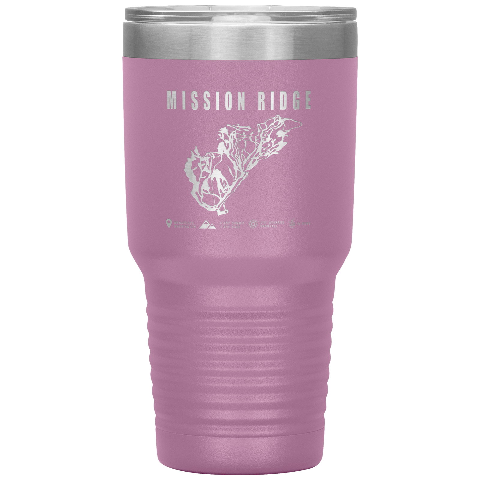 Mission Ridge, Washington Ski Trail Map 30oz Tumbler - Powderaddicts