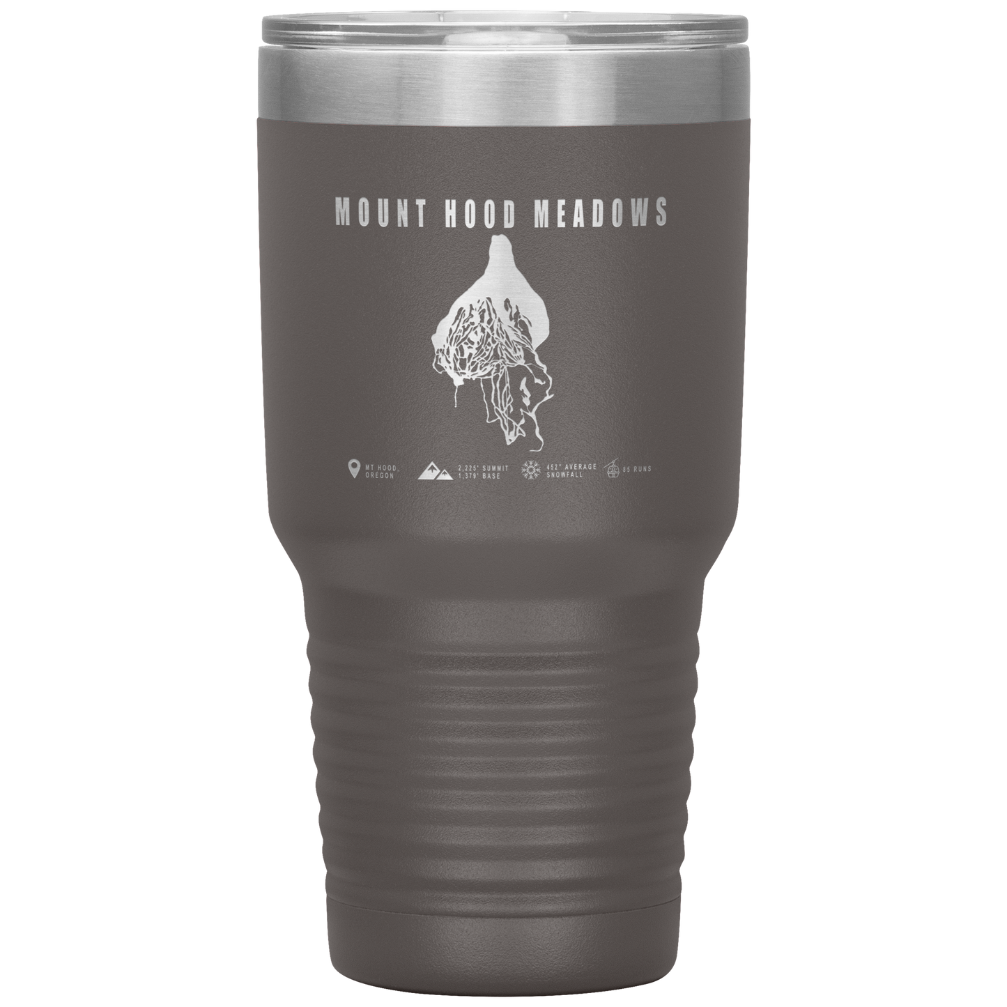 Mount Hood Meadows, Oregon Ski Trail Map 30oz Tumbler - Powderaddicts