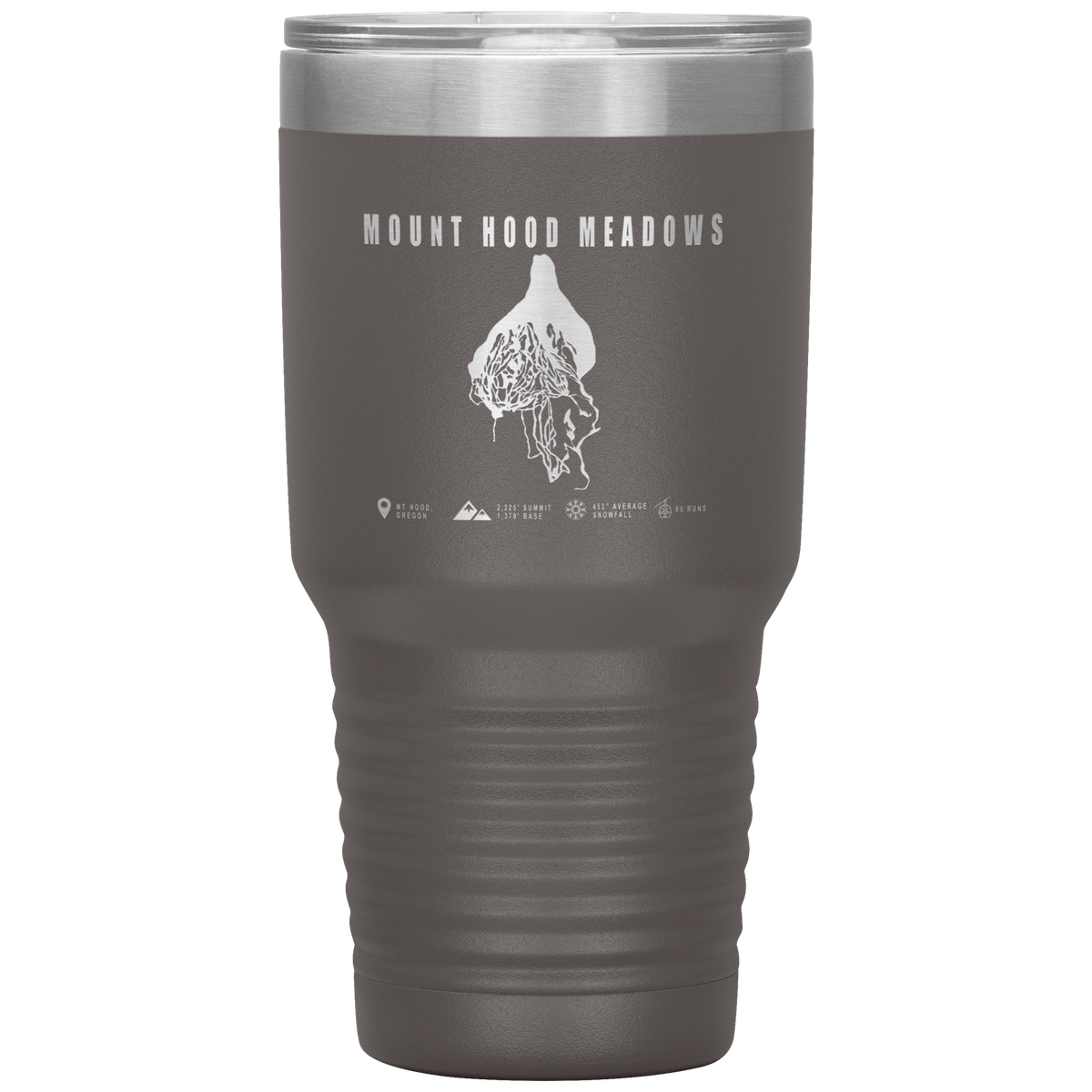 Mount Hood Meadows, Oregon Ski Trail Map 30oz Tumbler - Powderaddicts
