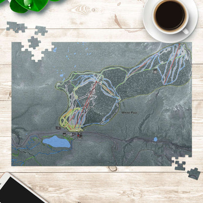 White Pass Washington Ski Map Resort Puzzle - Powderaddicts