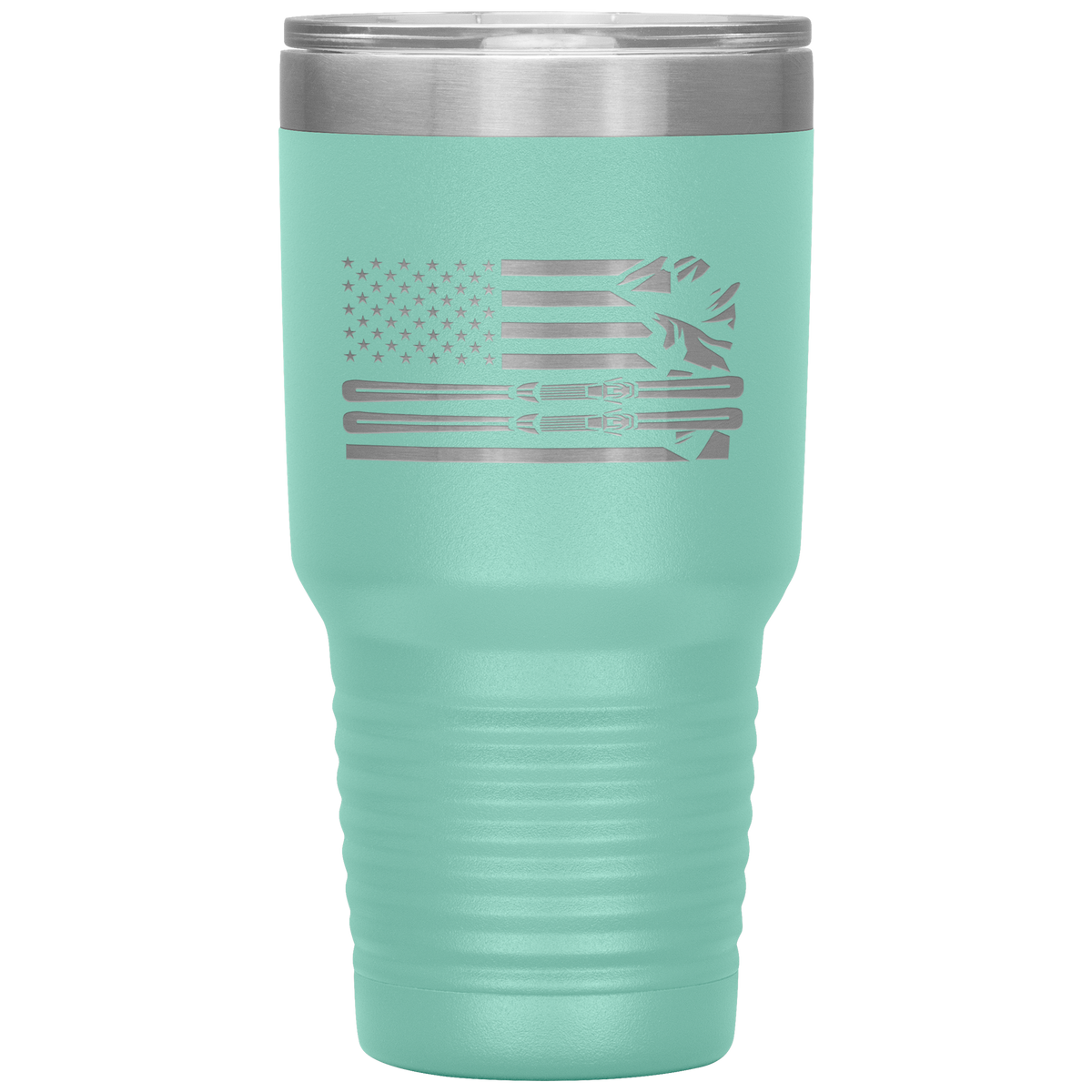 USA Ski Flag 30oz Tumbler - Powderaddicts