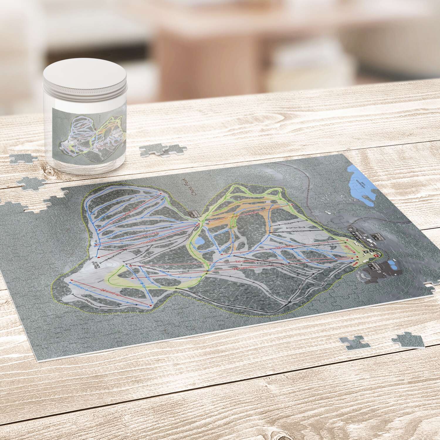 China Peak, California Ski Trail Map Puzzle - Powderaddicts