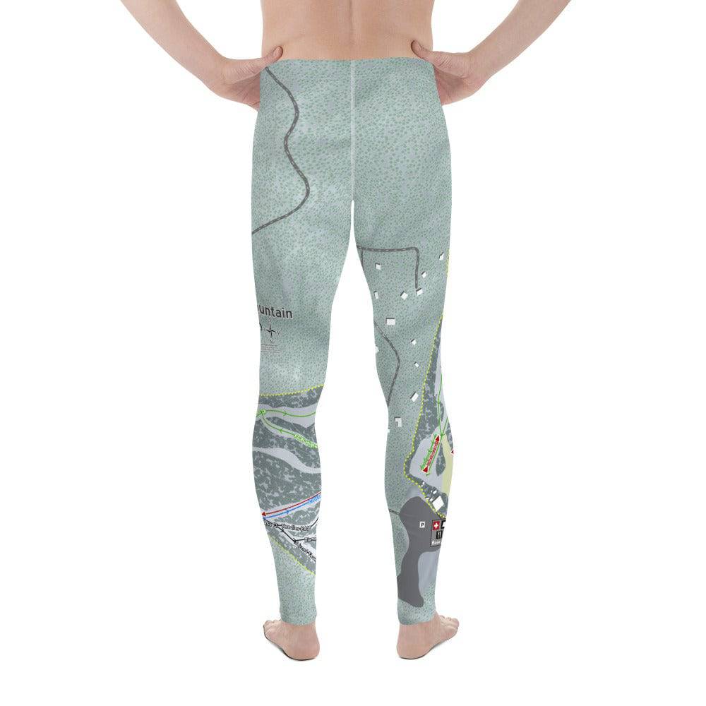 Deer Mountain, South Dakota Ski Trail Map Men's Base Layer Bottom - Powderaddicts