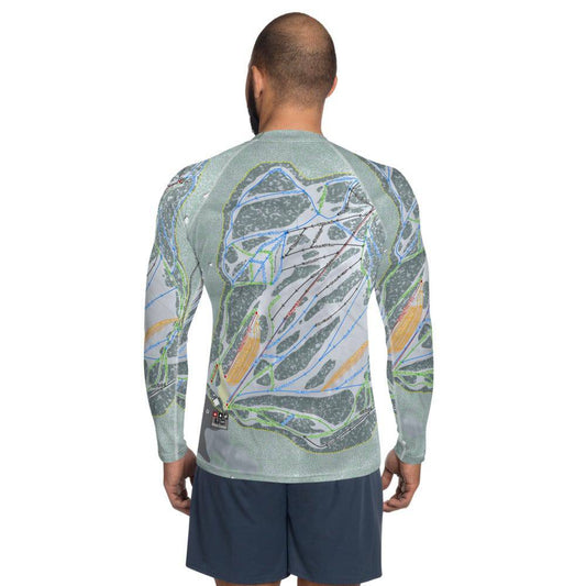 Deer Mountain, South Dakota Ski Trail Map Men's Base Layer Top - Powderaddicts