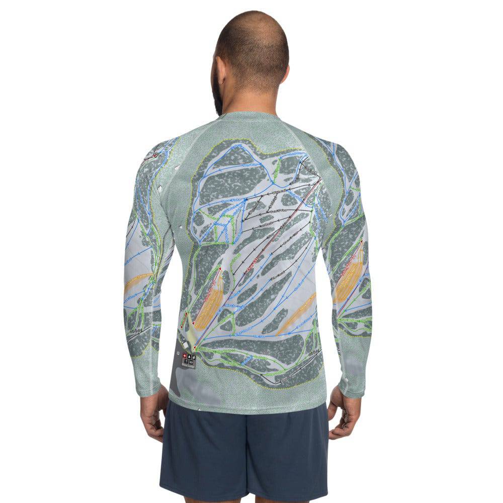 Deer Mountain, South Dakota Ski Trail Map Men's Base Layer Top - Powderaddicts