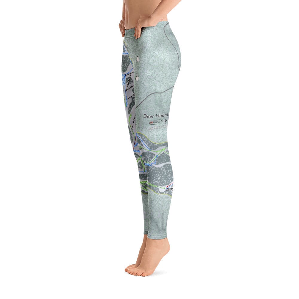 Deer Mountain, South Dakota Ski Trail Map Women's Base Layer Bottom - Powderaddicts