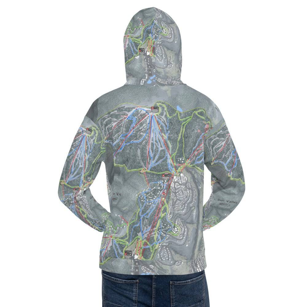 Deer Valley Ski Resort Trail Map Hoodie - Powderaddicts