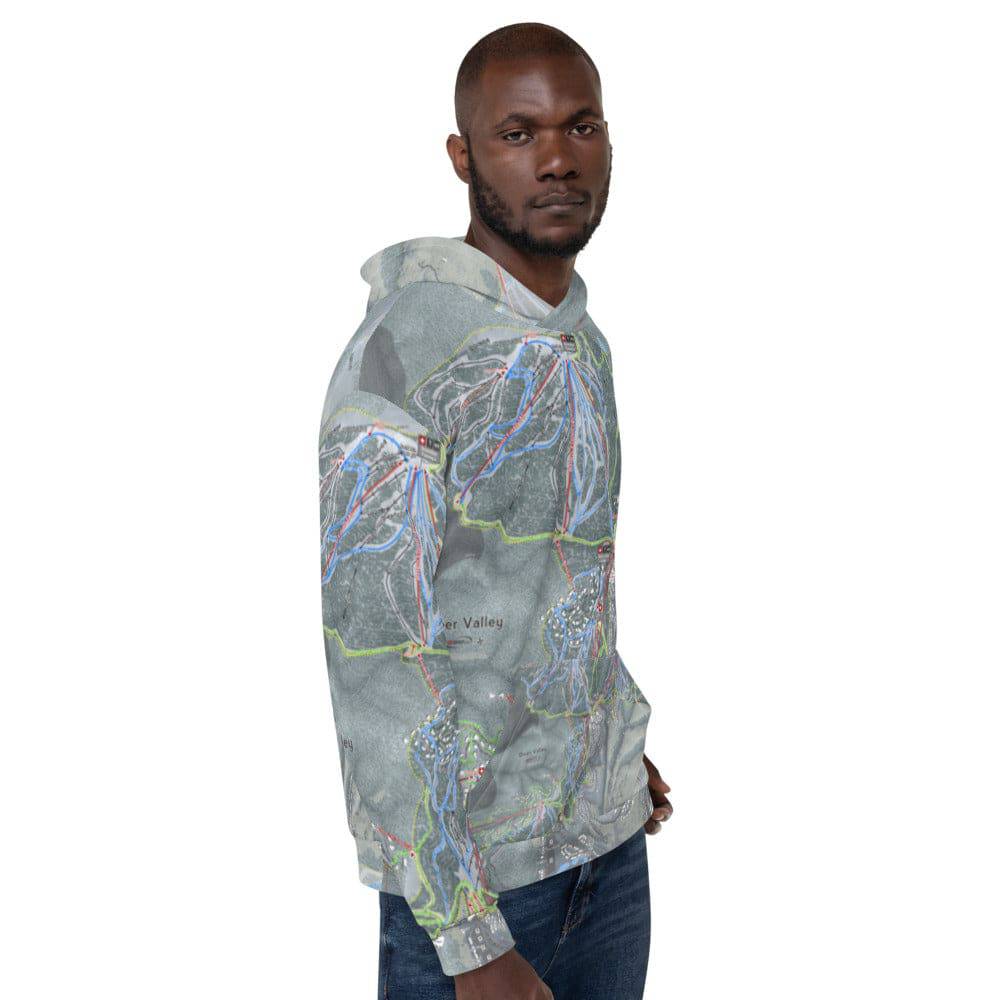 Deer Valley Ski Resort Trail Map Hoodie - Powderaddicts