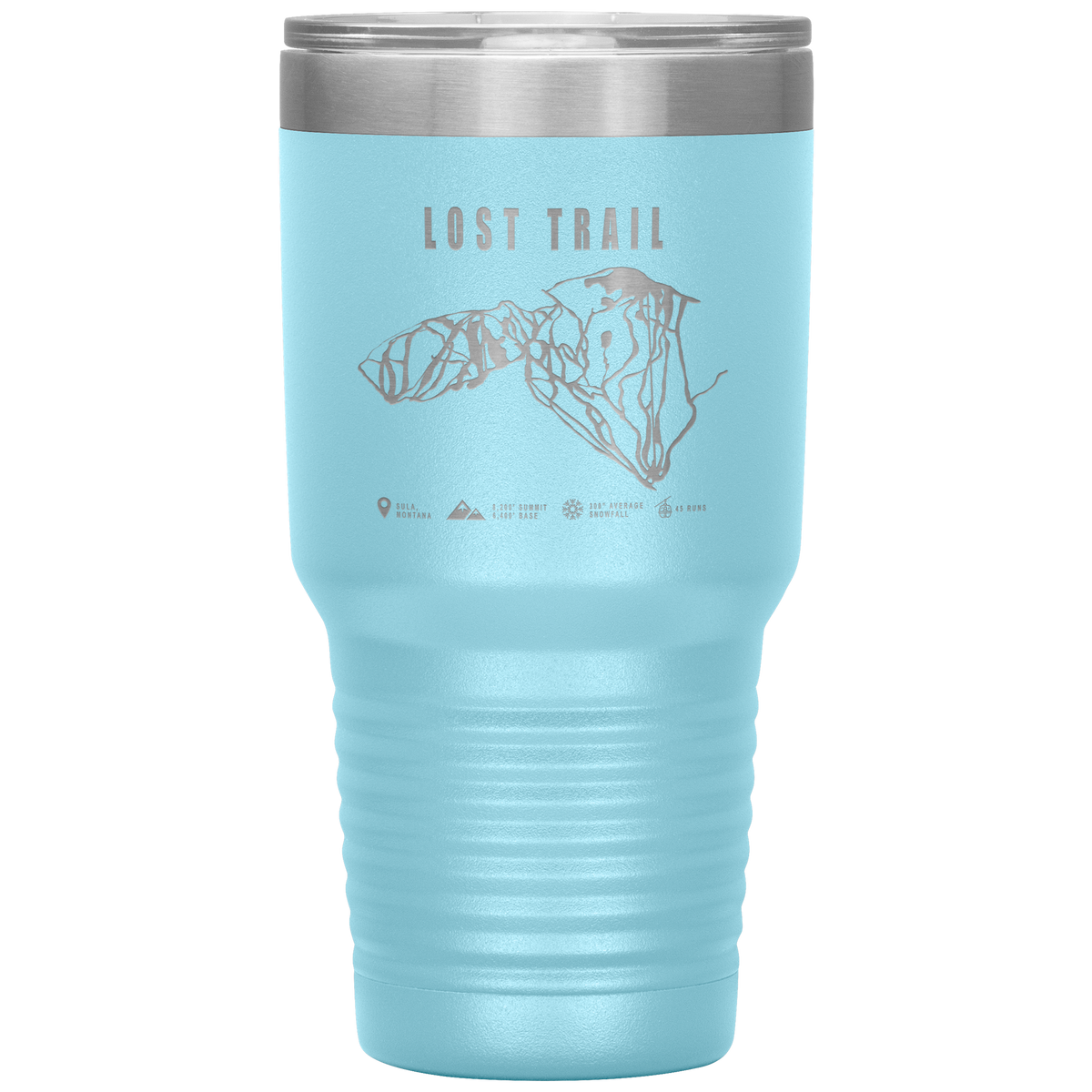 Lost Trail Montana Ski Trail Map 30oz Tumbler - Powderaddicts